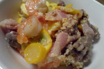 Bacon Week: Bacon, Sausage, Shrimp, Squash Casserole
