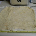 Slightly rolled out dough