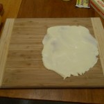 Butter pressed out with hands