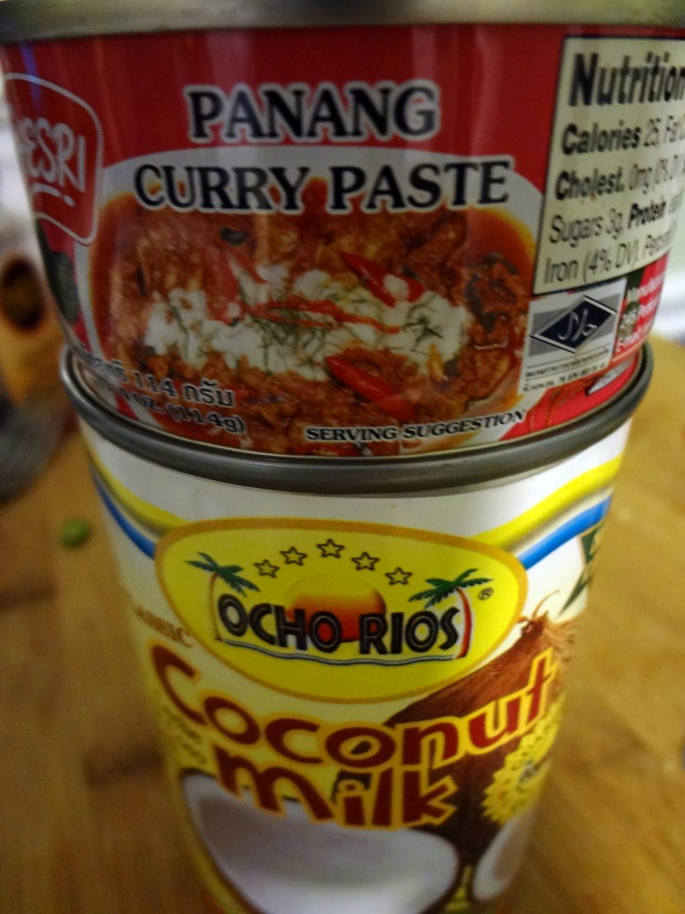panang paste and coconut milk