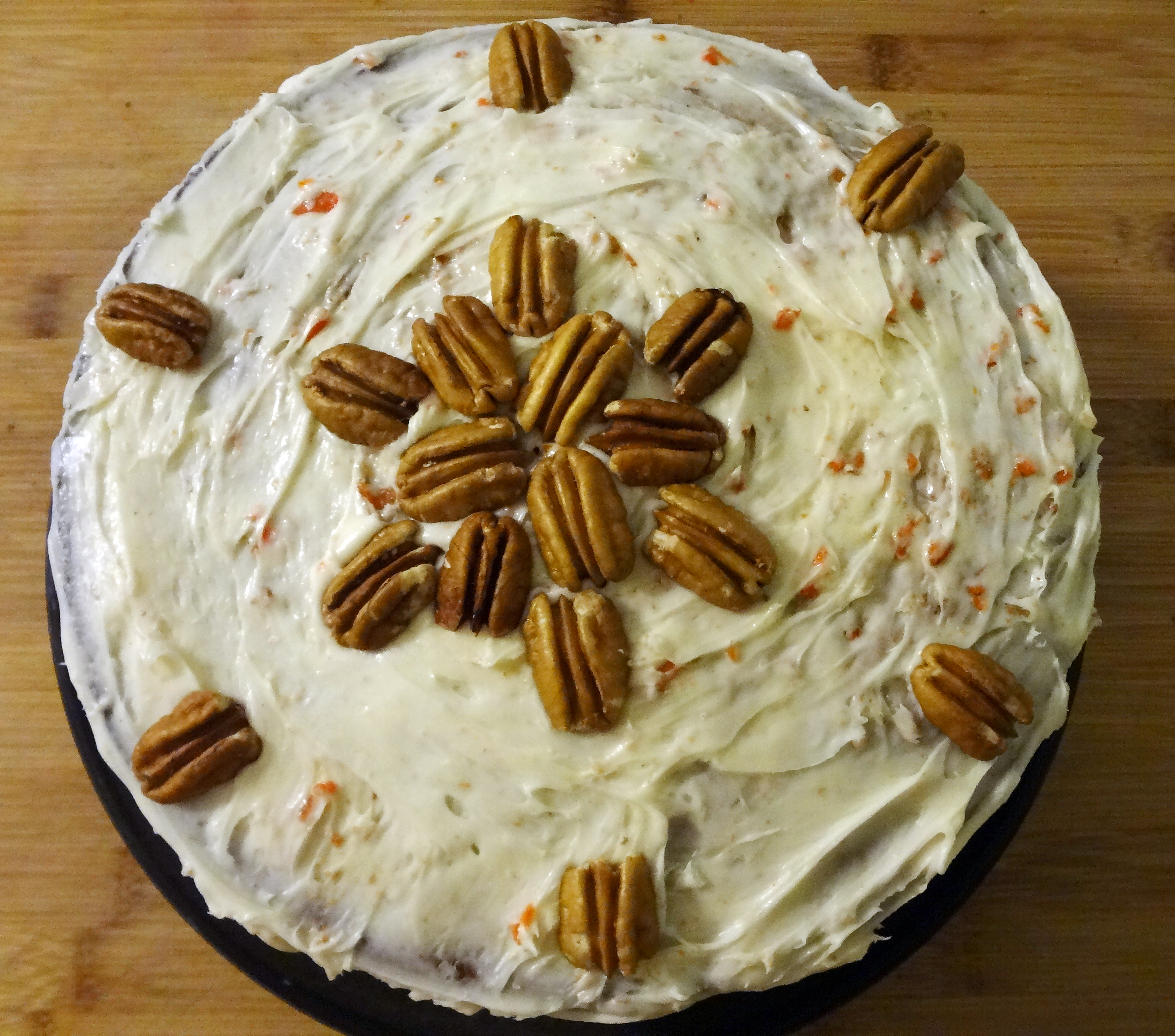 the finished carrot cake