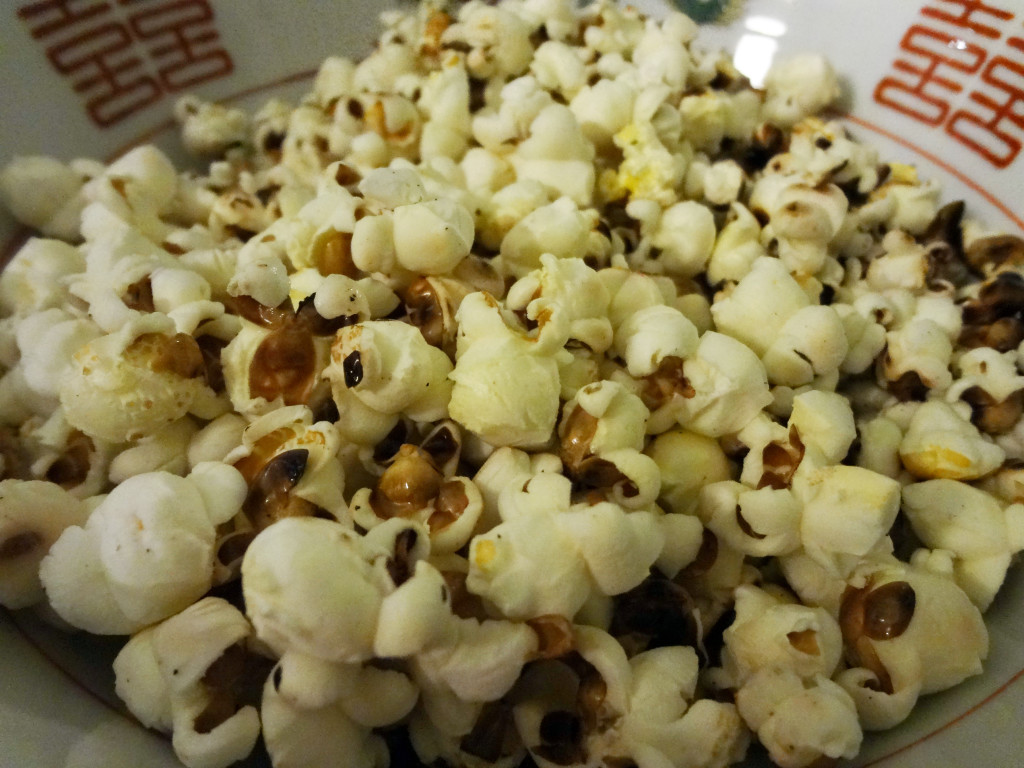 Finished homemade popcorn