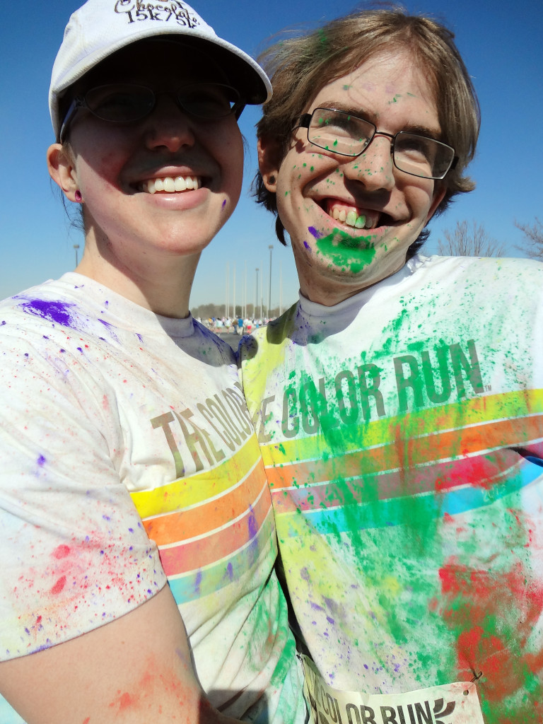 Ash and Steve at The Color Run