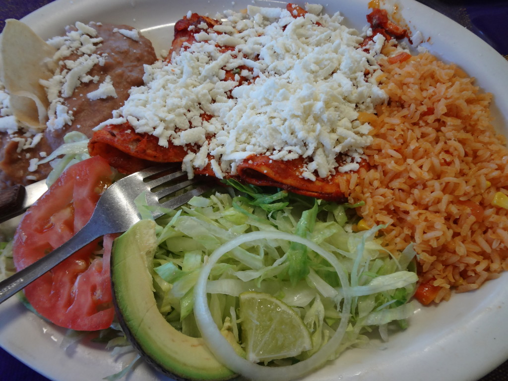 Three Enchiladas Plate La Kermex