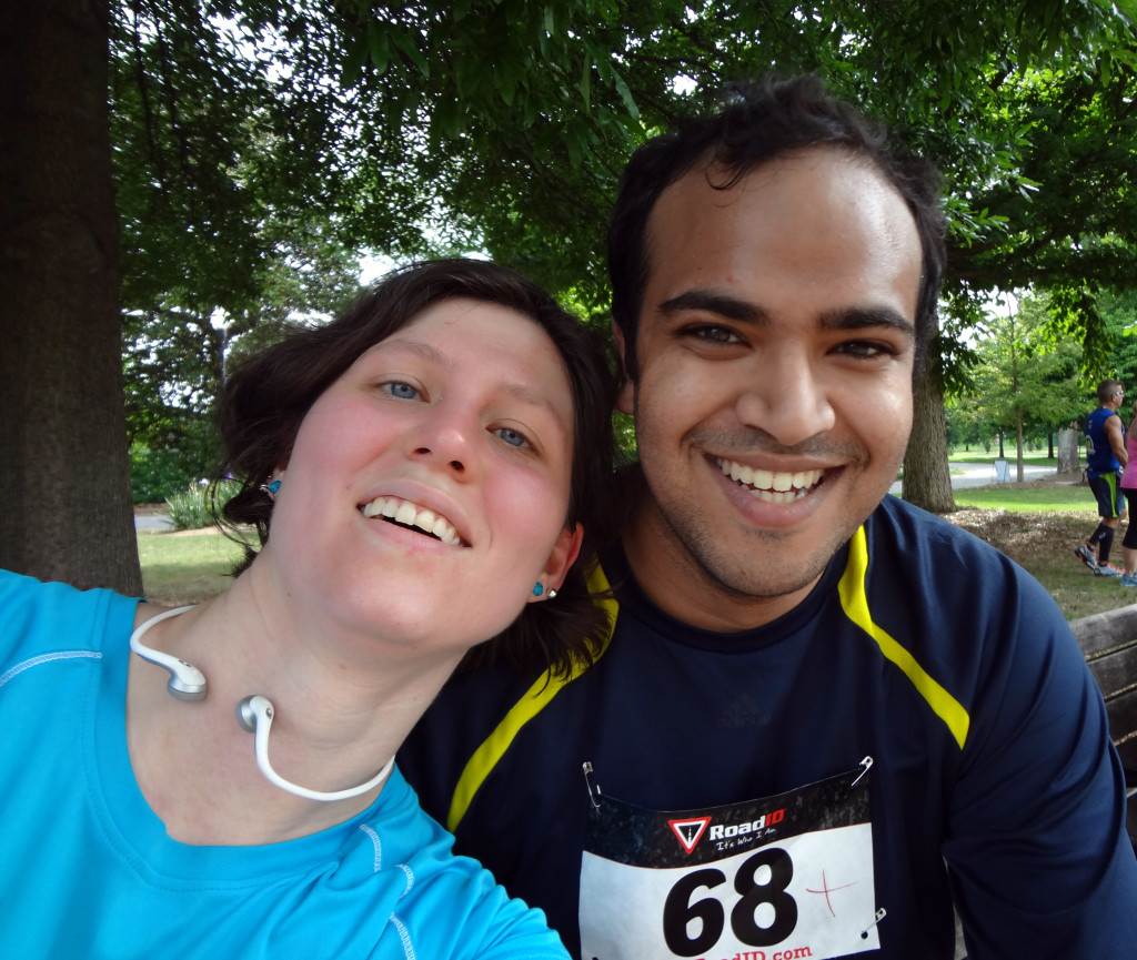 Kunal and I at the Brunch 5k