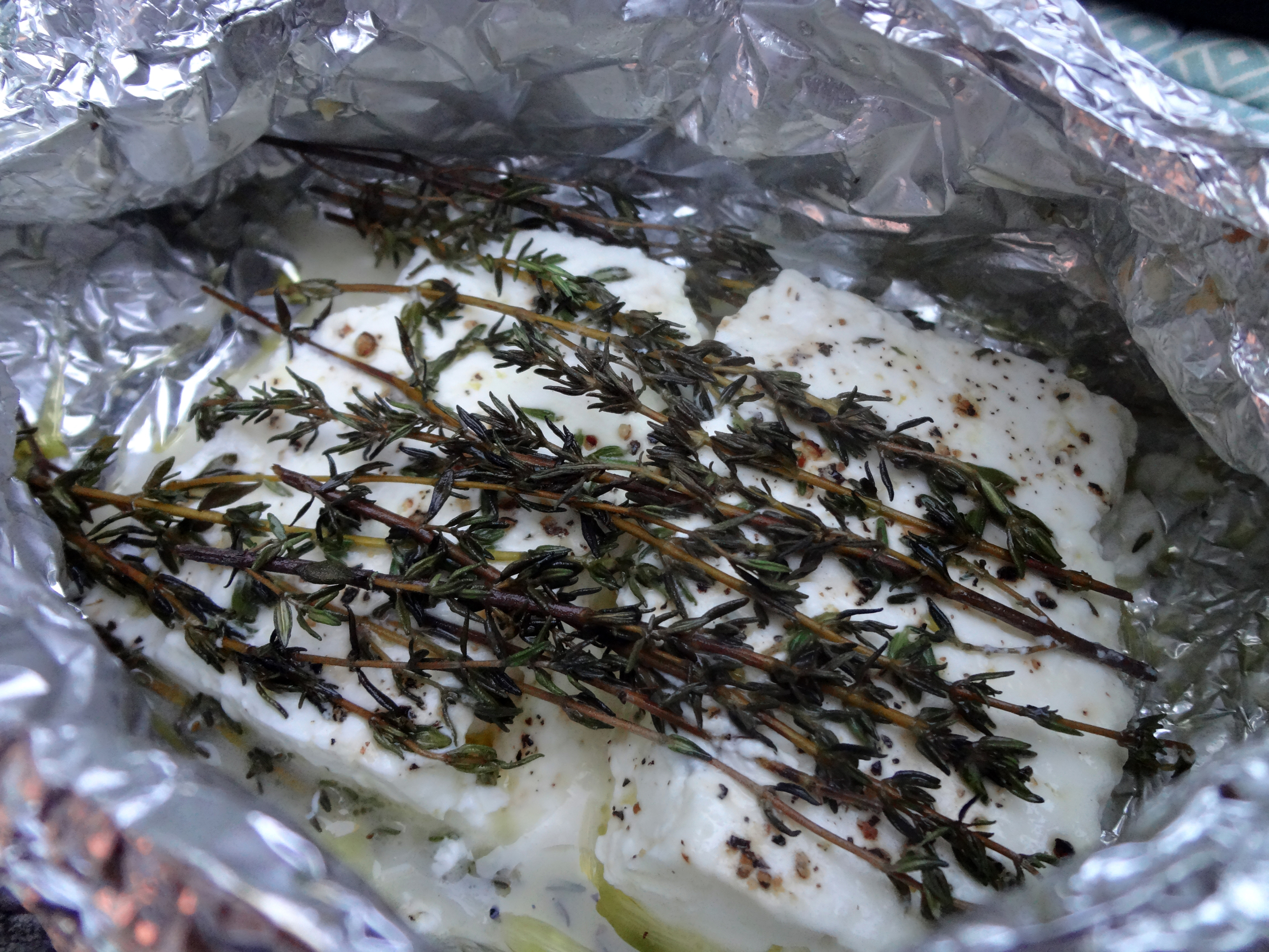 Grilled Feta with Fresh Thyme