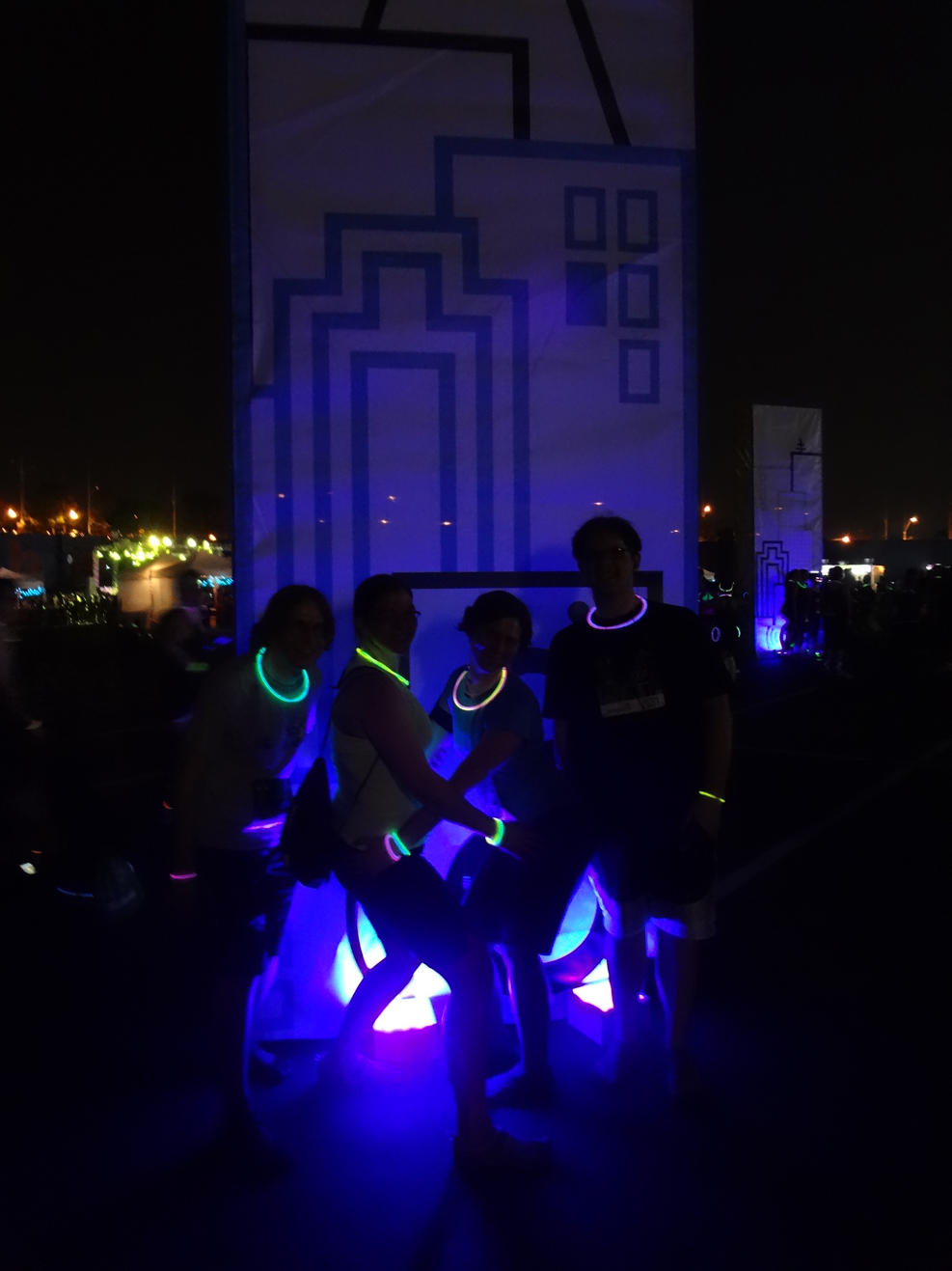 Posing after the glow race