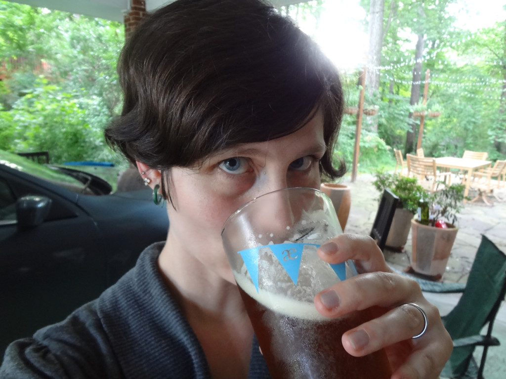 Me sampling the Affligem Abbey clone brew