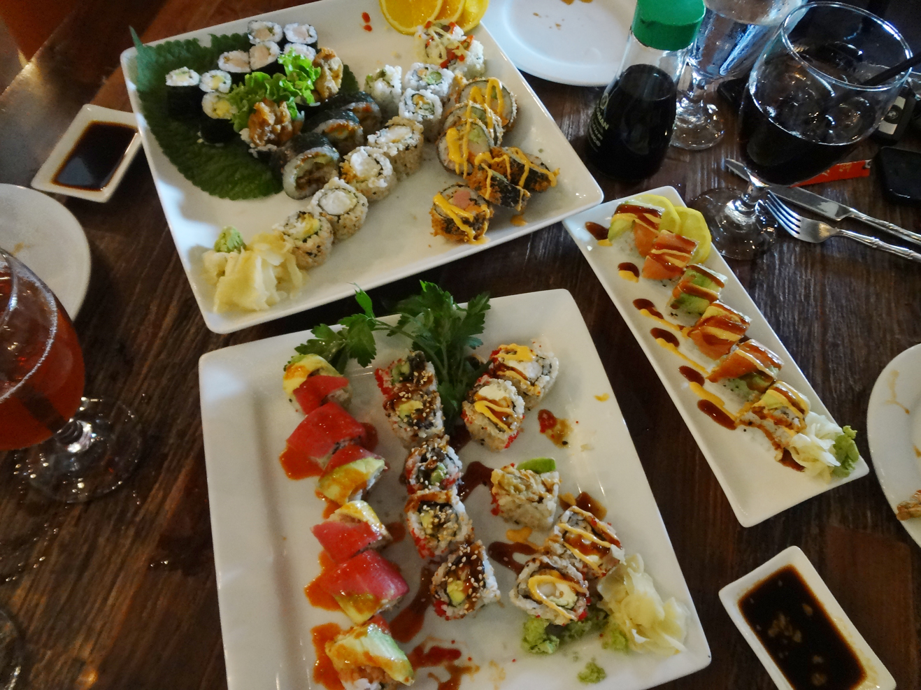 Our lunchtime spread at Bua Thai and Sushi