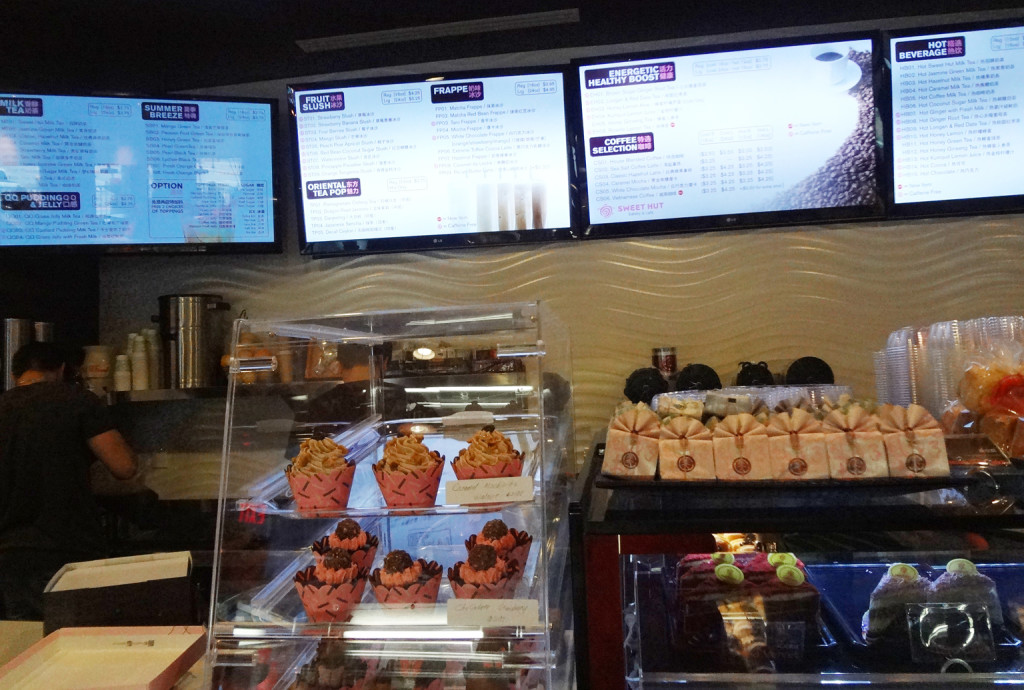 The menu and order counter