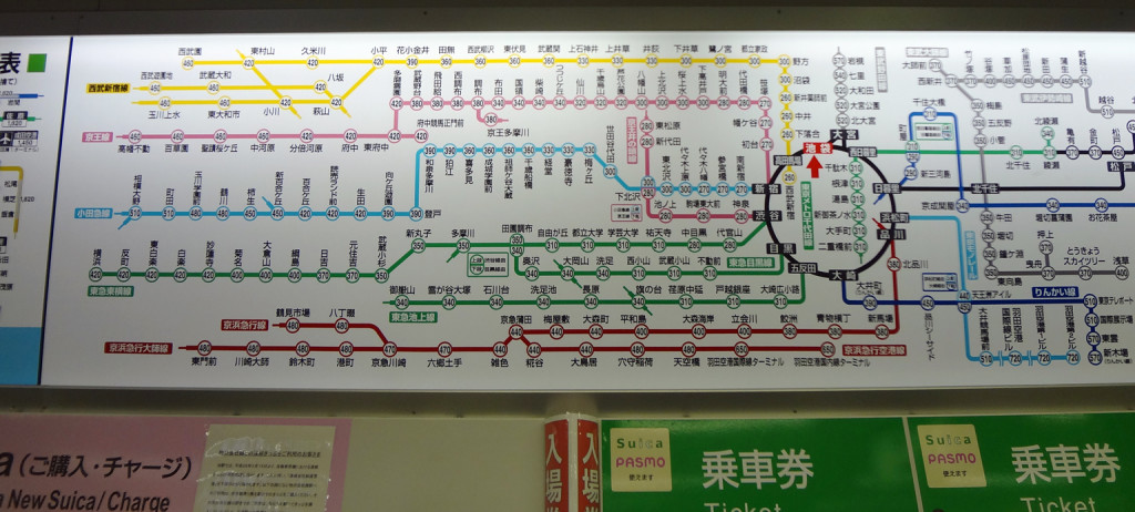 Trains in Tokyo - Map