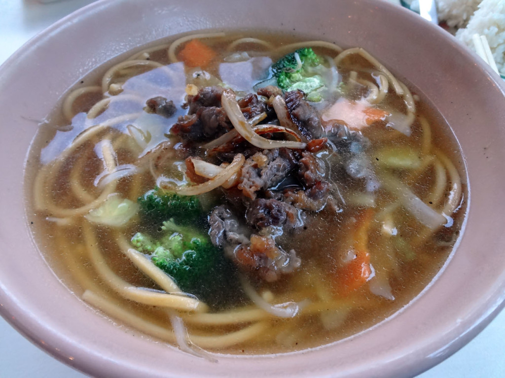 Barbecue beef ramen noodle soup ($6.59)