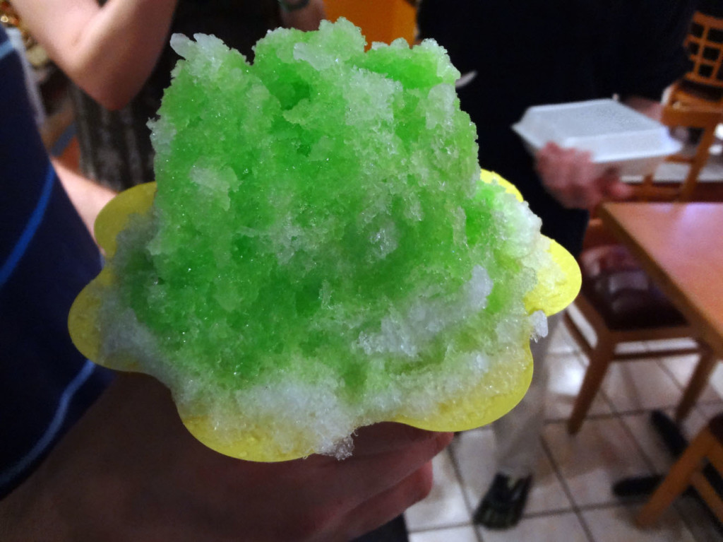 Lime shaved ice