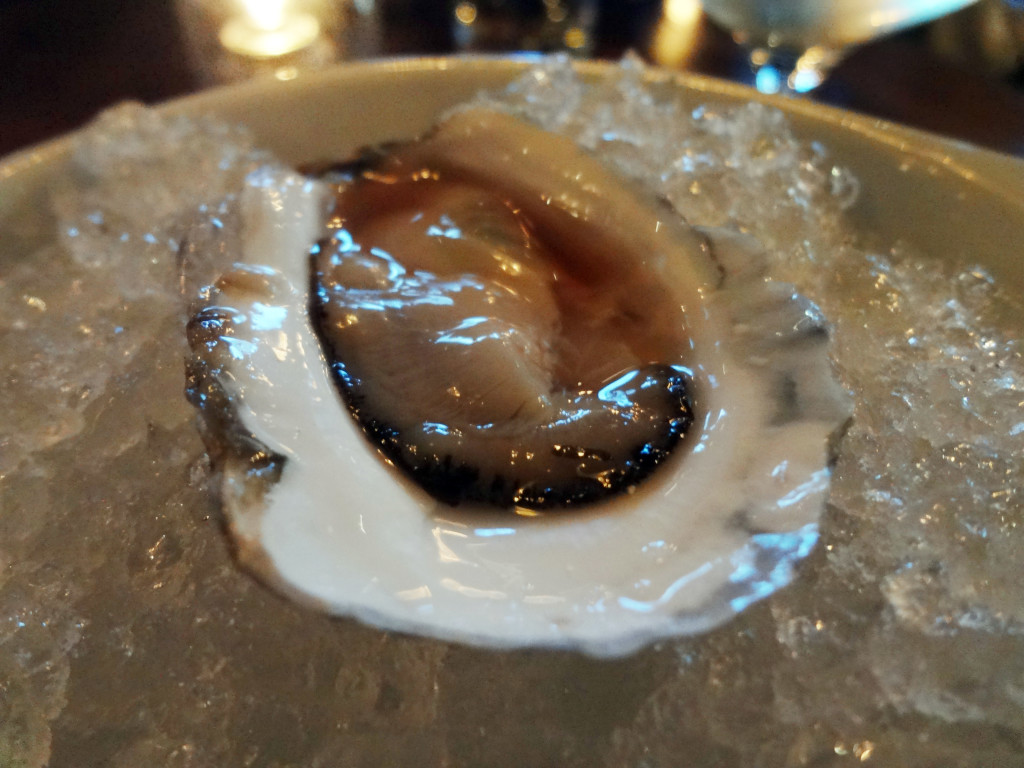 Empire State South oyster with strawberry sauce