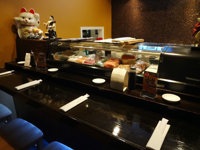 Fuji Hana Thai Peppers sushi bar and prep area