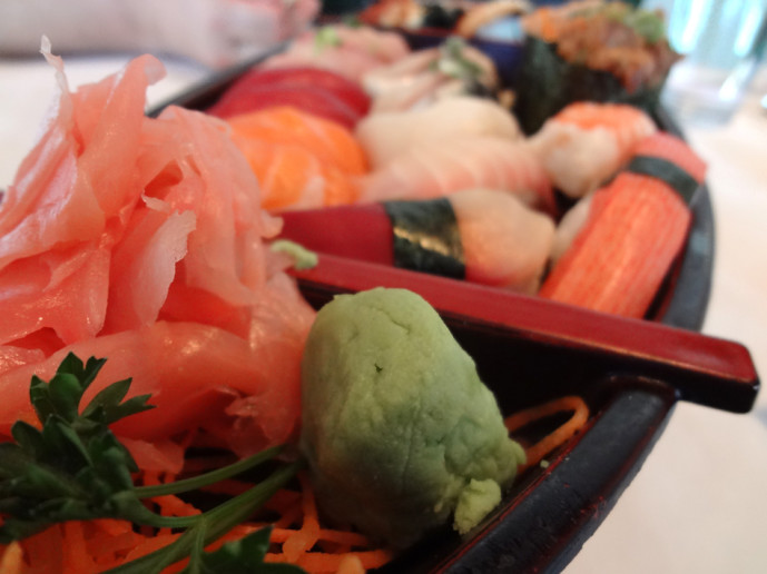 Fuji Hana sushi boat full of sashimi