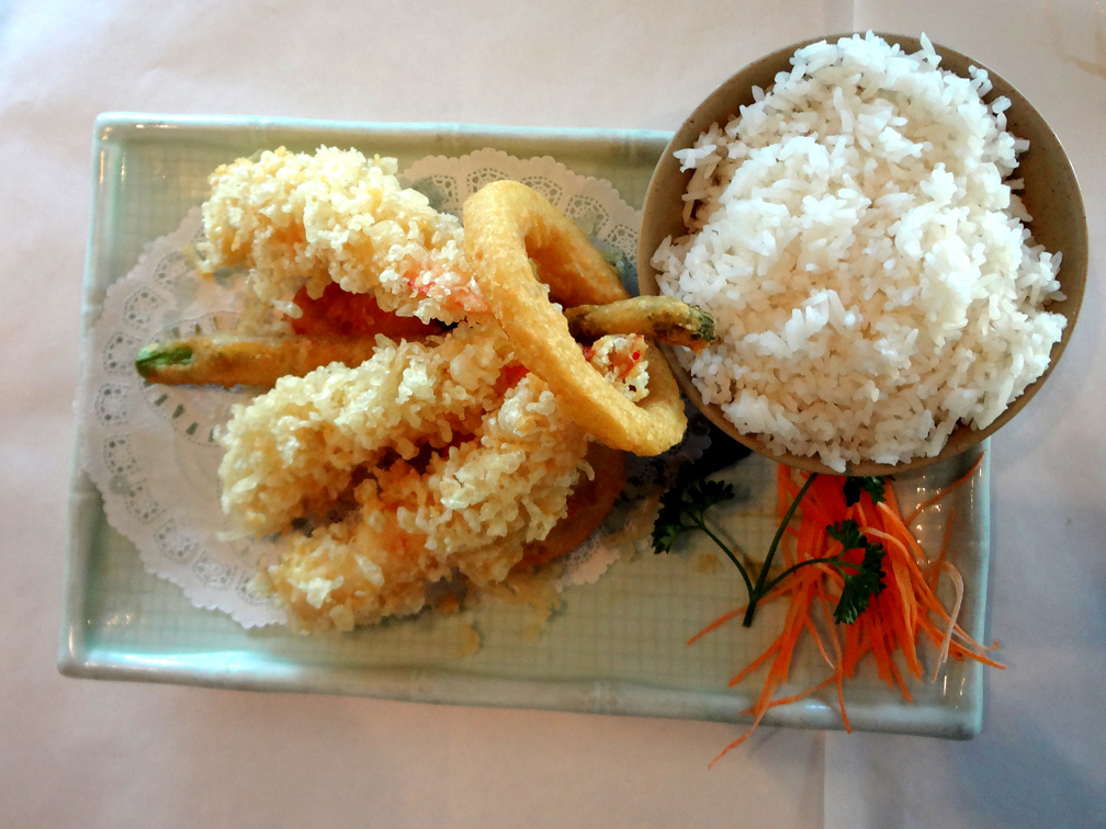 Fuji Hana tempura shrimp and veggies