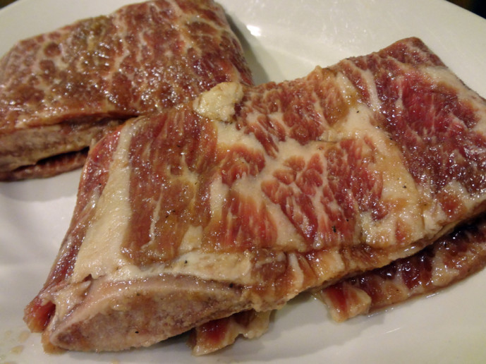 Han Il Kwan raw galbi – marinated beef short ribs