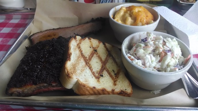 Lil Smokey: Brisket and ribs with cole slaw and mac 'n' cheese
