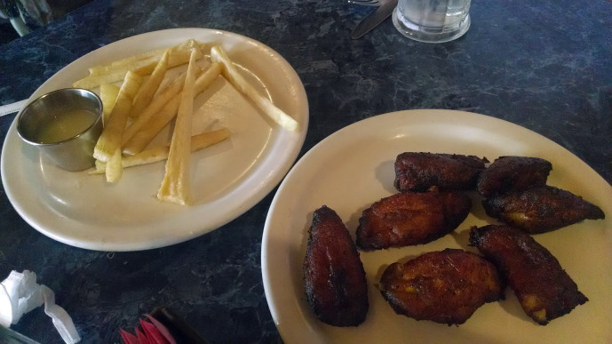 Yuca fries and maduros from Little Cuba