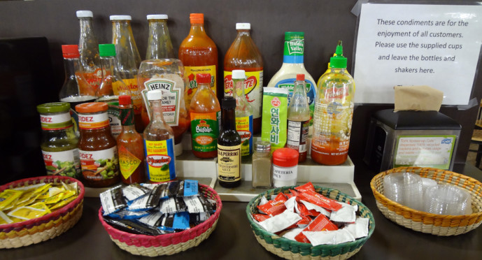 Buford Highway Farmer's Market Cafeteria's condiments