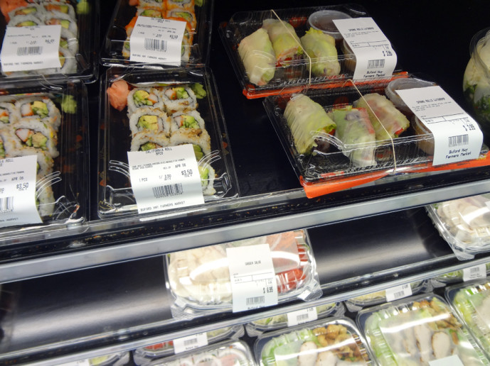 Packaged foods in the food court
