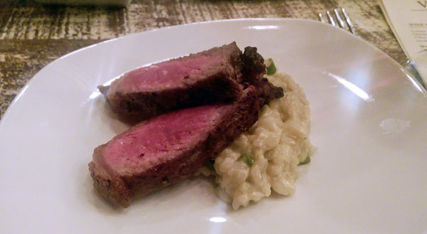 Steak and asparagus risotto