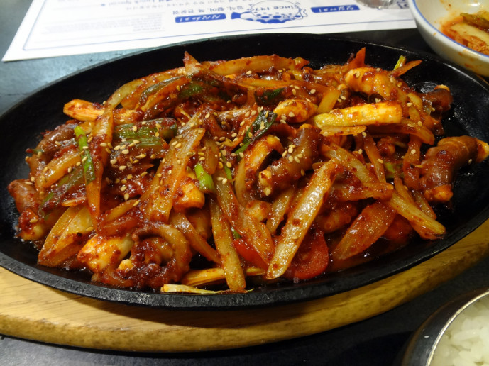 Nakji bokkeum, a spicy octopus dish