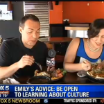 Emily Allred with Paul Milliken on Fox 5 News