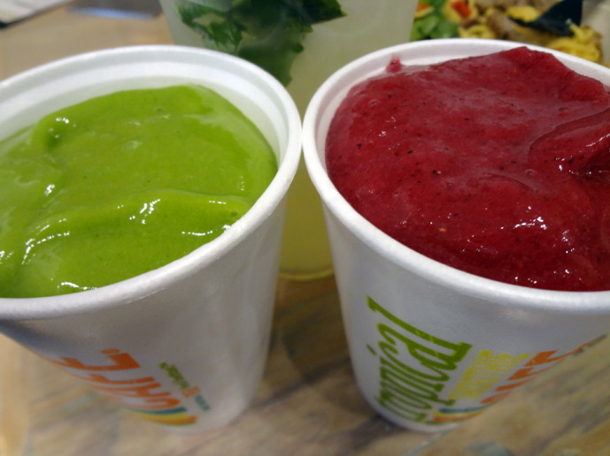 Smoothie Cafe - island green and unbeetable berry