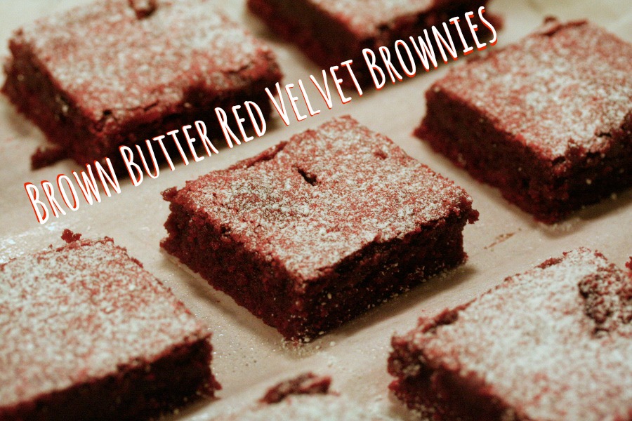 Browned Butter Red Velvet Brownies