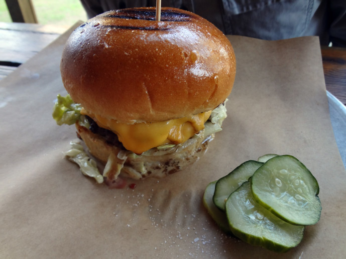 Ladybird Grove & Mess Hall double-stack burger