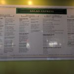 Salad Express menu board